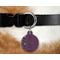 Witches On Halloween Round Pet Tag on Collar & Dog