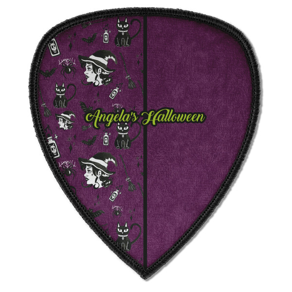 Custom Witches On Halloween Iron on Shield Patch A w/ Name or Text