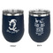 Witches On Halloween Stainless Wine Tumblers - Navy - Double Sided - Approval