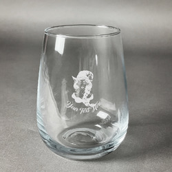 Witches On Halloween Stemless Wine Glass (Single) (Personalized)