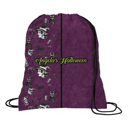 Witches On Halloween Drawstring Backpack - Medium (Personalized)