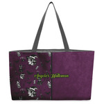 Witches On Halloween Beach Totes Bag - w/ Black Handles (Personalized)