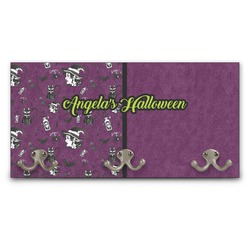 Witches On Halloween Wall Mounted Coat Rack (Personalized)