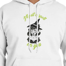 Witches On Halloween Hoodie - White - Small (Personalized)