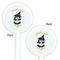 Witches On Halloween White Plastic 5.5" Stir Stick - Double Sided - Round - Front & Back