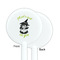 Witches On Halloween White Plastic 5.5" Stir Stick - Single Sided - Round - Front & Back