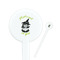 Witches On Halloween White Plastic 7" Stir Stick - Round - Closeup