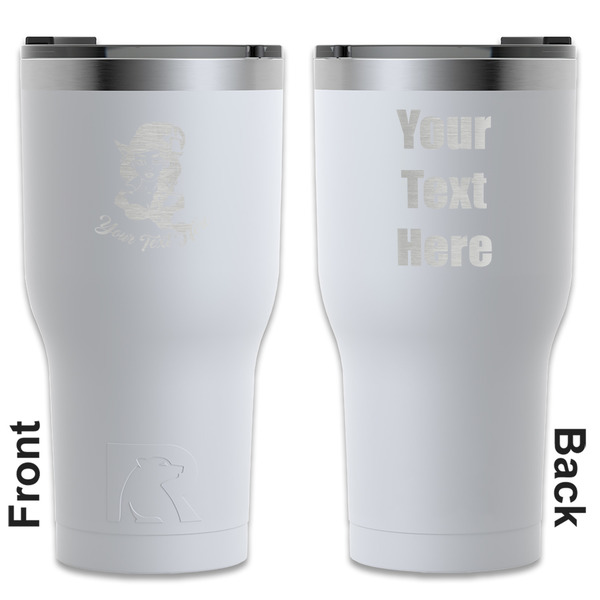 Custom Witches On Halloween RTIC Tumbler - White - Engraved Front & Back (Personalized)