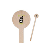 Witches On Halloween 6" Round Wooden Stir Sticks - Single Sided (Personalized)