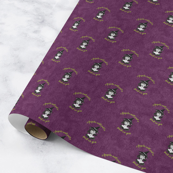 Custom Witches On Halloween Wrapping Paper Roll - Medium - Matte (Personalized)