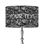 Skulls 12" Drum Lamp Shade - Fabric (Personalized)