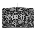 Skulls 12" Drum Pendant Lamp - Fabric (Personalized)