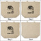 Skulls 3 Reusable Cotton Grocery Bags - Front & Back View