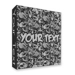 Skulls 3 Ring Binder - Full Wrap - 2" (Personalized)