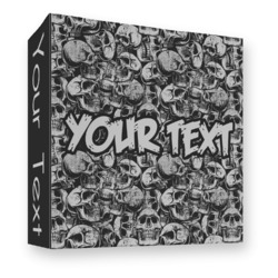 Skulls 3 Ring Binder - Full Wrap - 3" (Personalized)