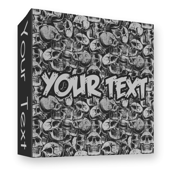 Custom Skulls 3 Ring Binder - Full Wrap - 3" (Personalized)