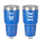 Skulls 30 oz Stainless Steel Ringneck Tumbler - Blue - Double Sided - Front & Back