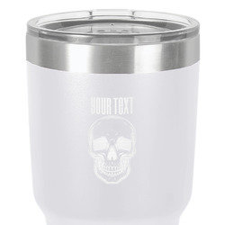 Skulls 30 oz Stainless Steel Tumbler - White - Single-Sided (Personalized)