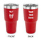 Skulls 30 oz Stainless Steel Ringneck Tumblers - Red - Double Sided - APPROVAL