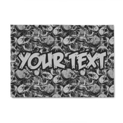 Skulls 4' x 6' Indoor Area Rug (Personalized)