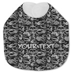 Skulls Jersey Knit Baby Bib w/ Name or Text