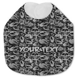 Skulls Jersey Knit Baby Bib w/ Name or Text