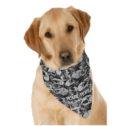 Skulls Dog Bandana Scarf w/ Name or Text