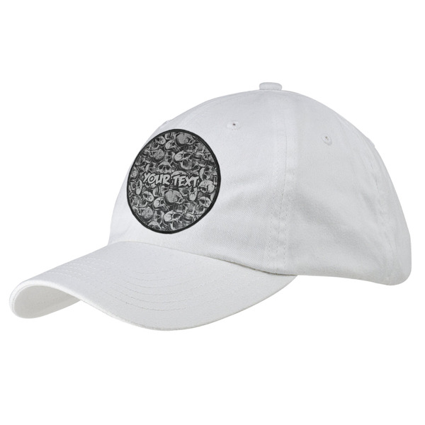 Custom Skulls Baseball Cap - White (Personalized)