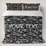 Skulls Duvet Cover Set - King (Personalized)