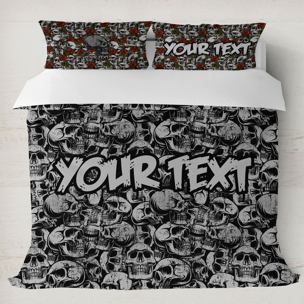 Custom Skulls Duvet Cover Set - King (Personalized)