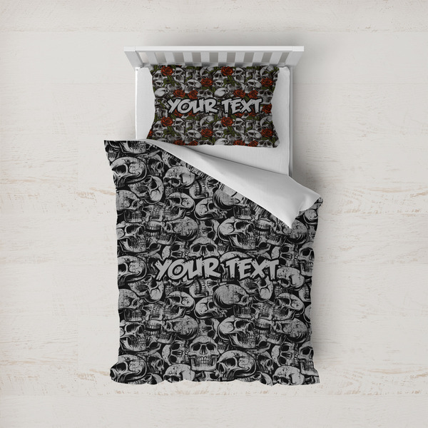 Custom Skulls Duvet Cover Set - Twin (Personalized)