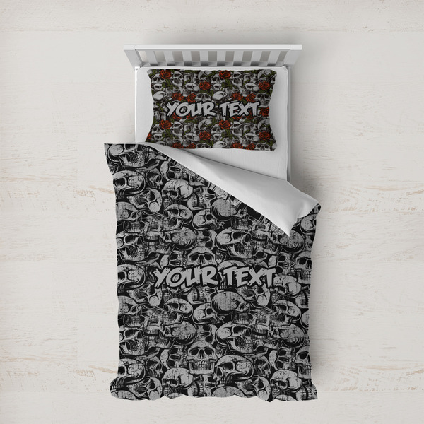 Custom Skulls Duvet Cover Set - Twin XL (Personalized)