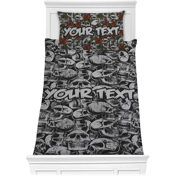 Custom Skulls Comforter Set - Twin (Personalized)