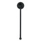 Skulls Black Plastic 5.5" Stir Stick - Round - Single Stick