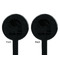 Skulls Black Plastic 7" Stir Stick - Double Sided - Round - Front & Back