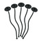 Skulls Black Plastic 7" Stir Stick - Oval - Fan