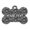 Skulls Bone Shaped Dog ID Tag - Large - Front