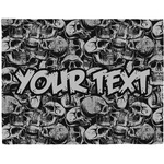 Skulls Woven Fabric Placemat - Twill w/ Name or Text