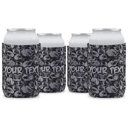 Skulls Can Cooler (12 oz) - Set of 4 w/ Name or Text