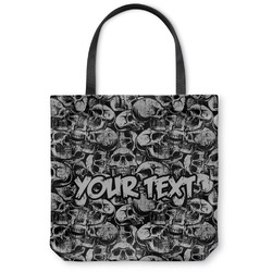 Skulls Canvas Tote Bag - Large - 18"x18" (Personalized)
