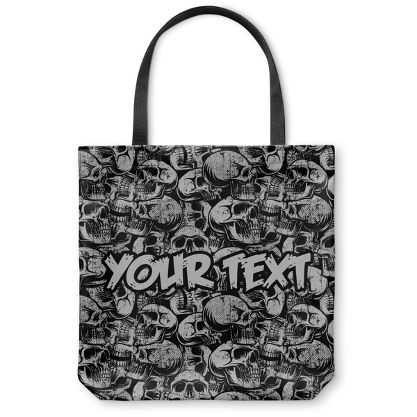 Custom Skulls Canvas Tote Bag - Large - 18"x18" (Personalized)