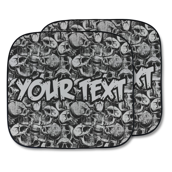 Custom Skulls Car Sun Shade - Two Piece (Personalized)