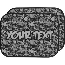 Skulls Car Floor Mats (Back Seat) (Personalized)