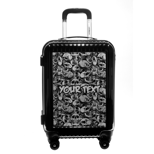 Custom Skulls Carry On Hard Shell Suitcase (Personalized)