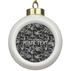 Skulls Ceramic Ball Ornament (Personalized)