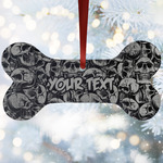 Skulls Ceramic Dog Ornament w/ Name or Text