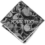 Skulls Cloth Cocktail Napkin - Single w/ Name or Text