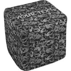 Skulls Cube Pouf Ottoman - 18" (Personalized)