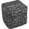 Skulls Cube Pouf Ottoman (Top)