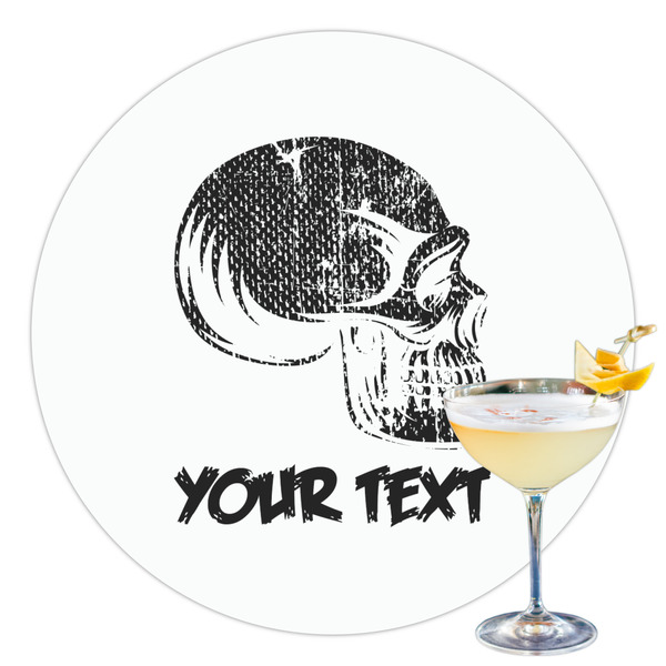 Custom Skulls Printed Drink Topper - 3.5" (Personalized)